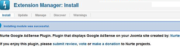 instal_module How to add adsense to joomla 1.7 articles with nurte google adsense