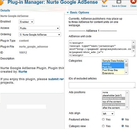 plagin_google_add How to add adsense to joomla 1.7 articles with nurte google adsense